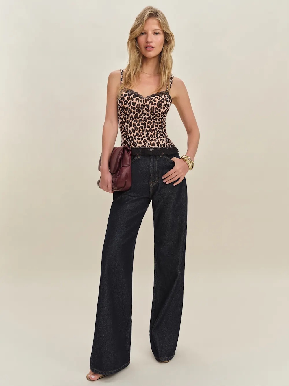Reformation Lisette Top Brown - Size 2 - Picture 5 of 8